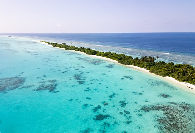 Superyacht in the Indian Ocean